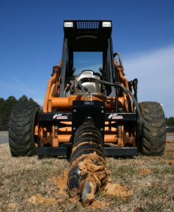 skid steer with extreme duty auger